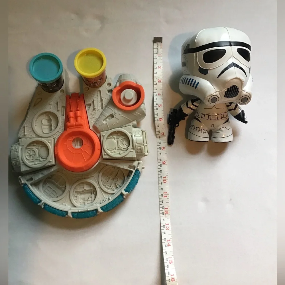 Star Wars Storm Trooper Vinyl Plush & Millennium Falcon Play Doh Mold